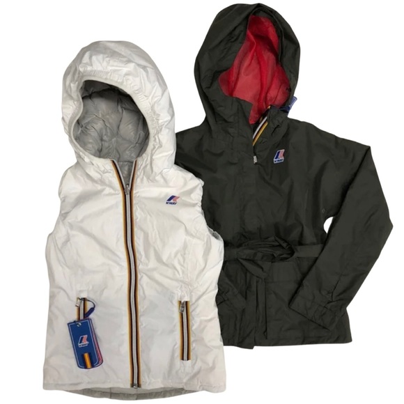 100% Authentic Brand New K-Way  (girls) puffer Vest & Jacket 8Y - Picture 1 of 7